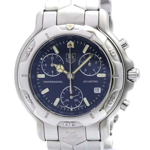 TAG HEUER 6000 計時碼錶 精鋼石英男錶 CH1111 拋光