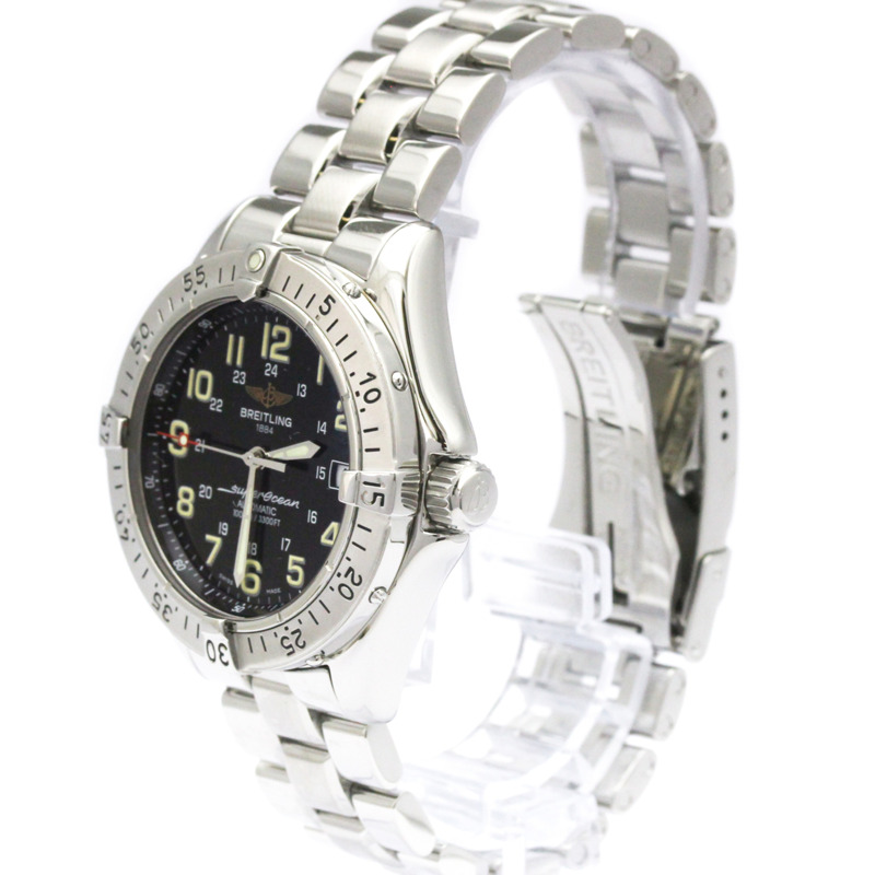 百年靈超級海洋系列精鋼自動男士腕錶 A17340 拋光-1