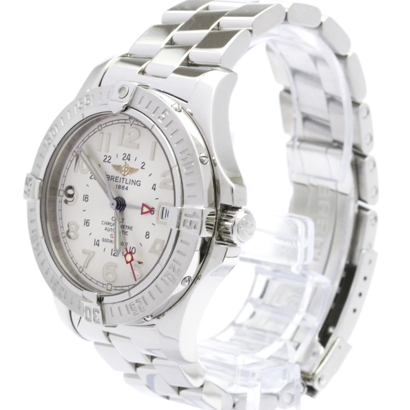 百年靈 Colt GMT 不鏽鋼自動男士腕錶 A32350 拋光-1