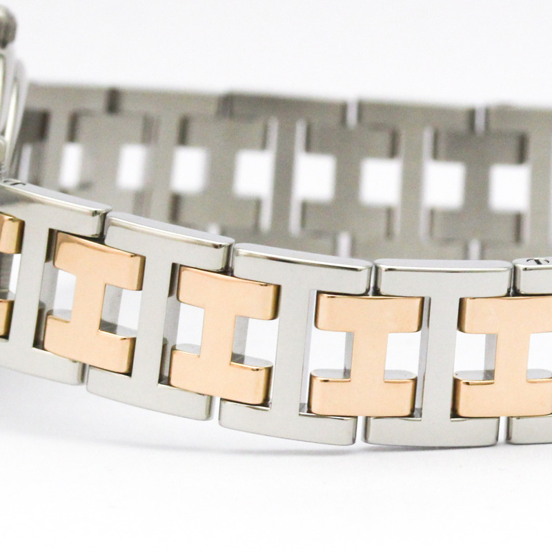 愛馬仕 Clipper 珍珠母貝錶盤粉金鍍層精鋼腕錶 CL4.221 拋光-2