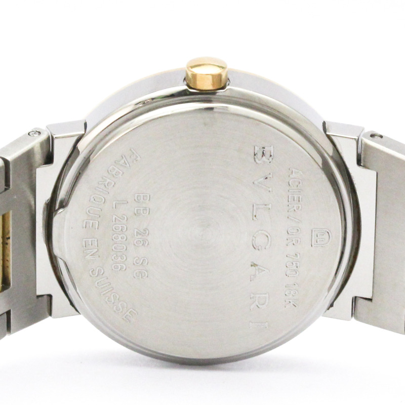 寶格麗 (BVLGARI) 18K金精鋼女錶 BB26SG 拋光款-5