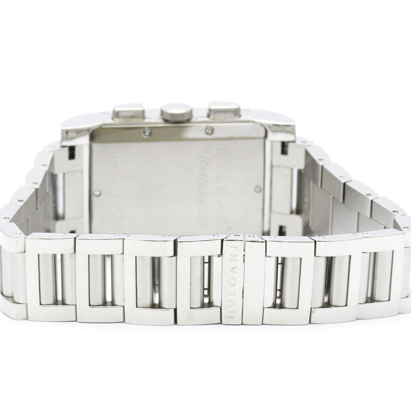 寶格麗 Rettangolo 系列不鏽鋼石英男士腕錶 RTC49S 拋光款-4