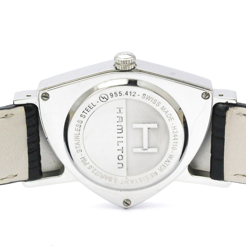 漢密爾頓 Ventura 不鏽鋼皮革石英男士腕錶 H244112 拋光-5