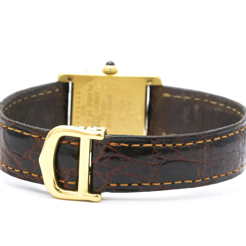 卡地亞 Must Tank 鍍金石英女士腕錶 5057001-4