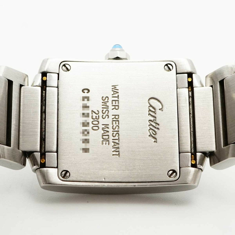 卡地亞 Tank Française SM W51008Q3 象牙色錶盤女士腕錶-4