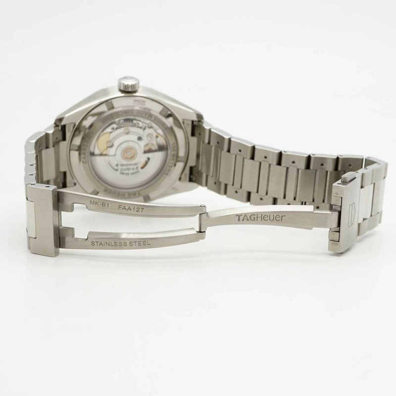 TAG Heuer 豪雅卡萊拉 WBN2111 銀色錶盤男士腕錶-3