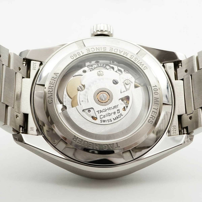 TAG Heuer 豪雅卡萊拉 WBN2111 銀色錶盤男士腕錶-4