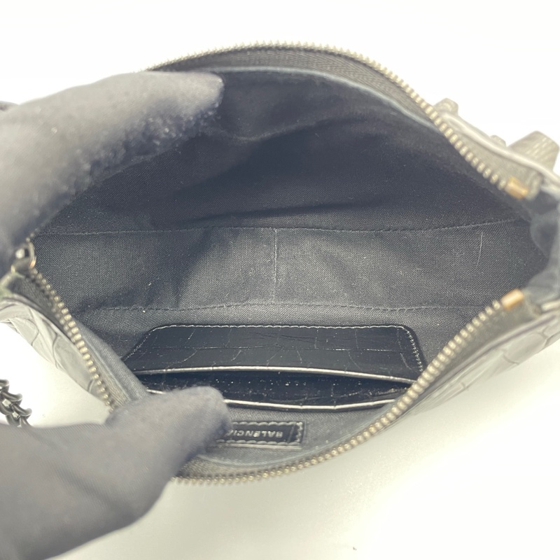 97新 二手巴黎世家lecagole xs腋下斜挎包黑色-7