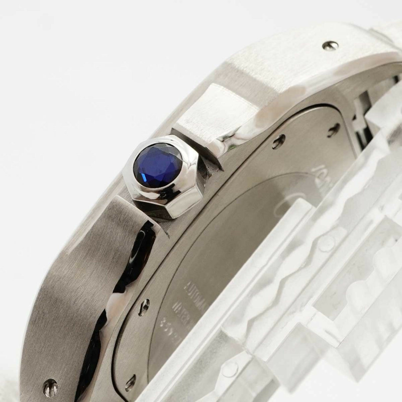 卡地亞 Santos 100 LM W200728G 銀色錶盤男士腕錶-8