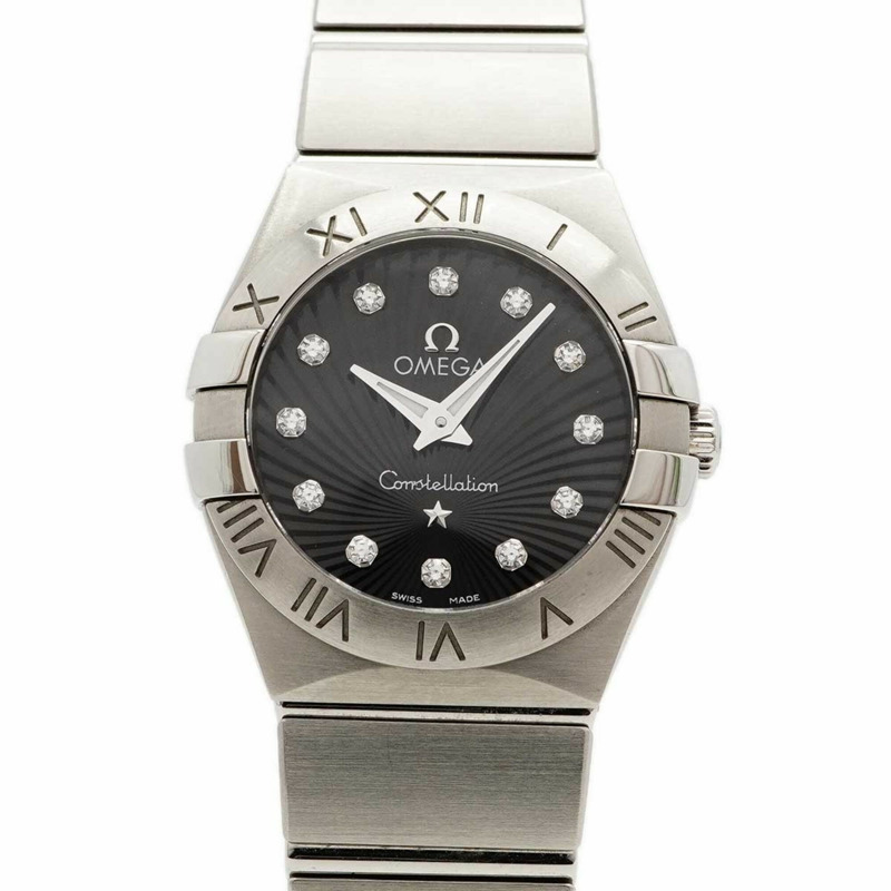 歐米茄星座系列 123.10.24.60.51.001 黑色錶盤女錶-0