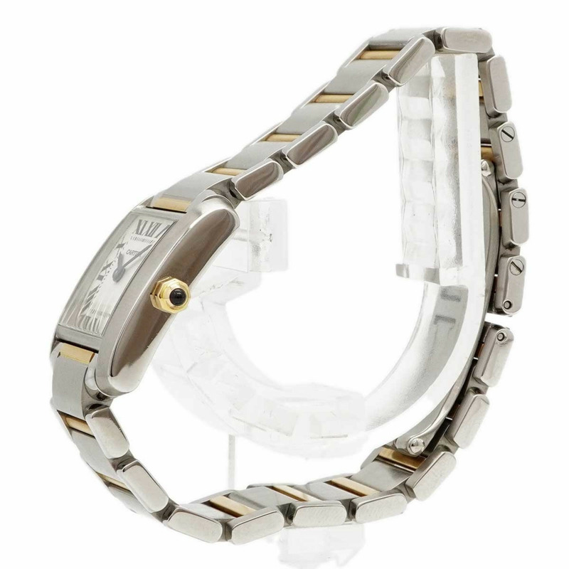 卡地亞 Tank Française SM 雙色 W51007Q4 白色錶盤女錶-1