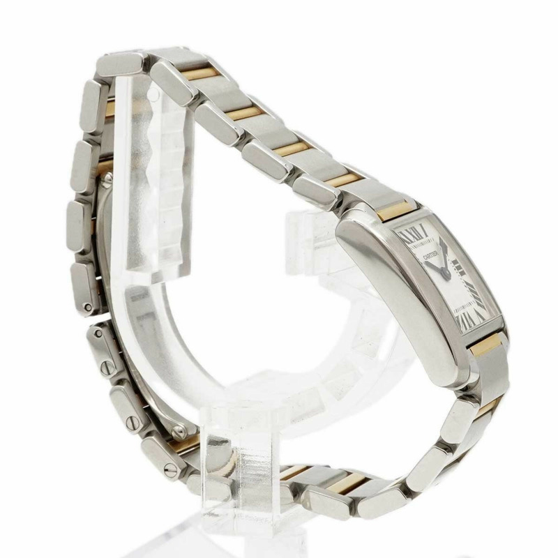 卡地亞 Tank Française SM 雙色 W51007Q4 白色錶盤女錶-2