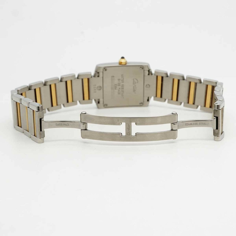 卡地亞 Tank Française SM 雙色 W51007Q4 白色錶盤女錶-3