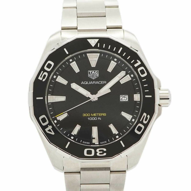 TAG Heuer 豪雅競潛系列 WAY101A 黑色錶盤男士腕錶-0