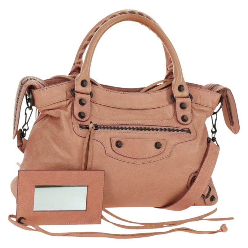 【日本直送】BALENCIAGA The Town 手提包 皮革 兩用 粉紅色 240579 正品 175475SAV-0