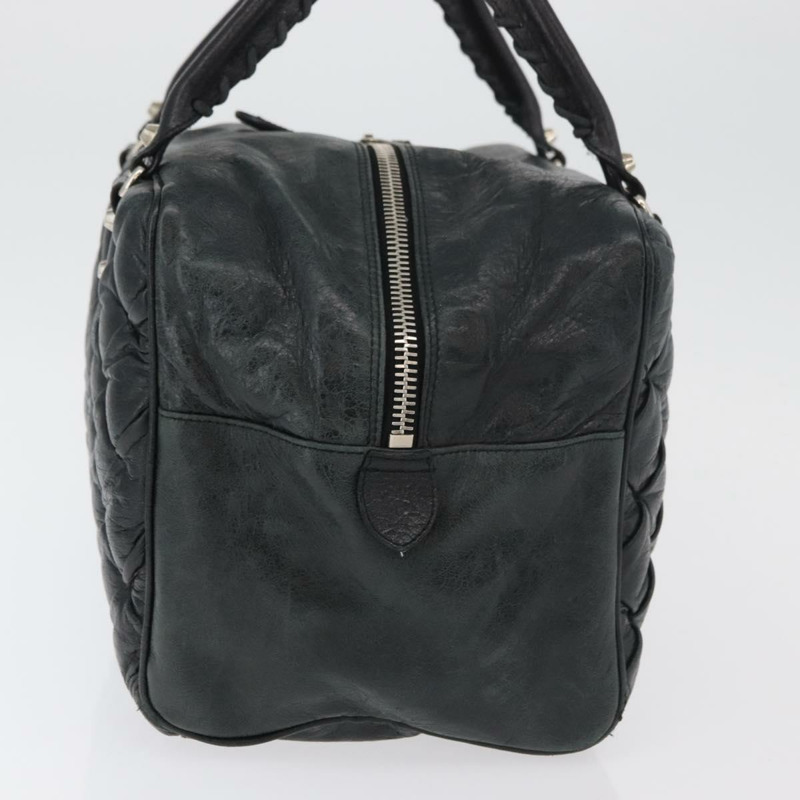 【日本直送】BALENCIAGA Matelasse 手提包，黑色銀色皮革，貨號 168031，正品號 176383A-3