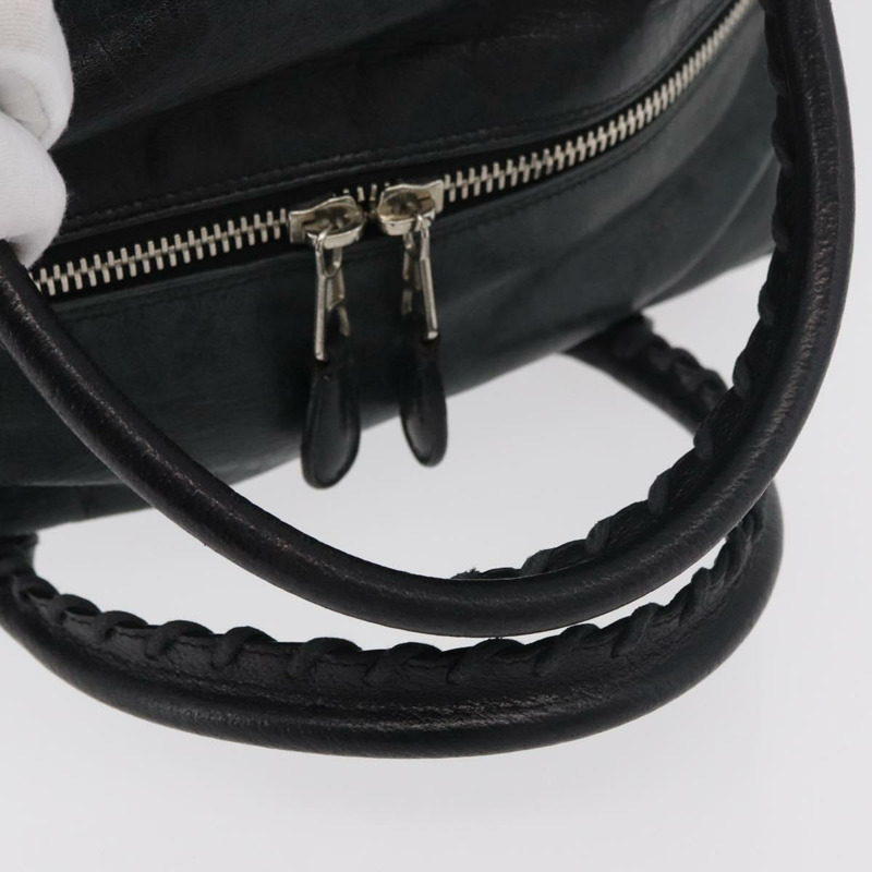 【日本直送】BALENCIAGA Matelasse 手提包，黑色銀色皮革，貨號 168031，正品號 176383A-6