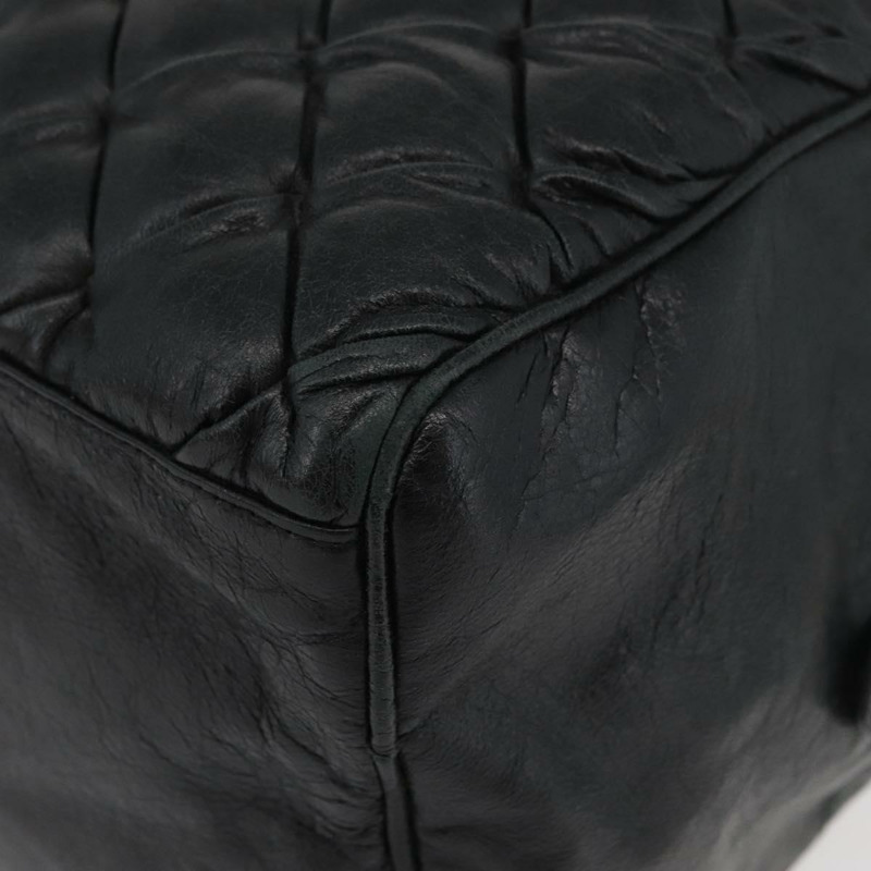 【日本直送】BALENCIAGA Matelasse 手提包，黑色銀色皮革，貨號 168031，正品號 176383A-13