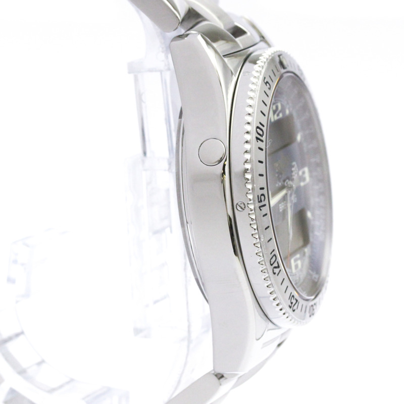 百年靈專業B-1系列精鋼石英男錶A68062拋光款-8