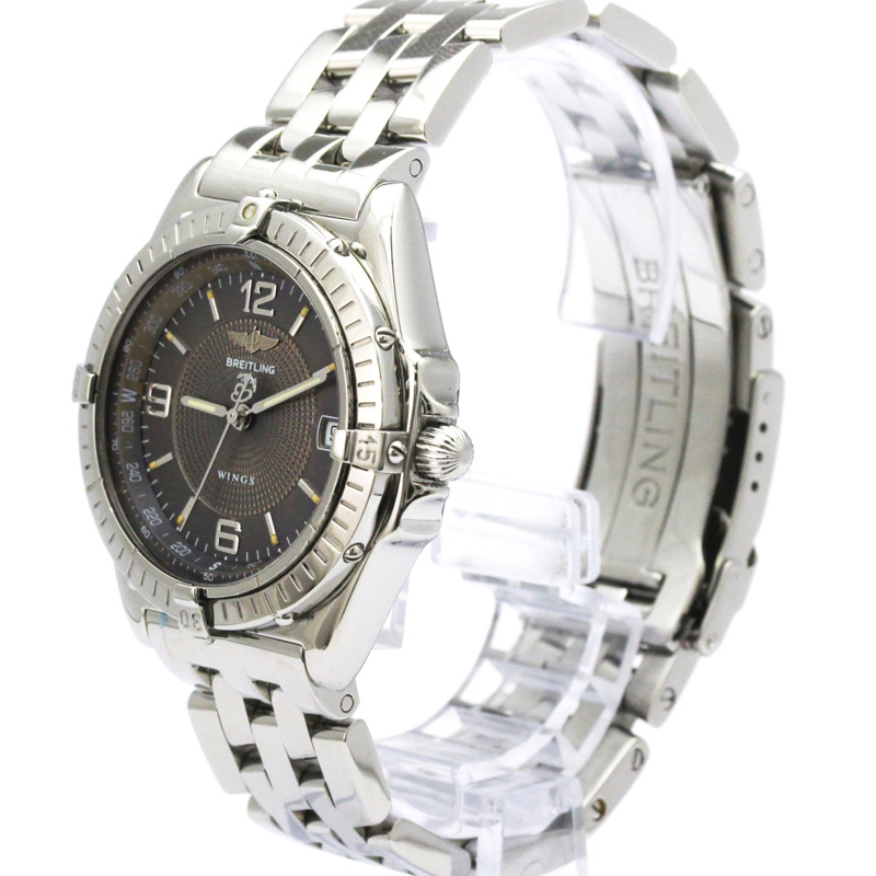 百年靈風行者自動上鍊不鏽鋼男士運動腕錶 A10050-1