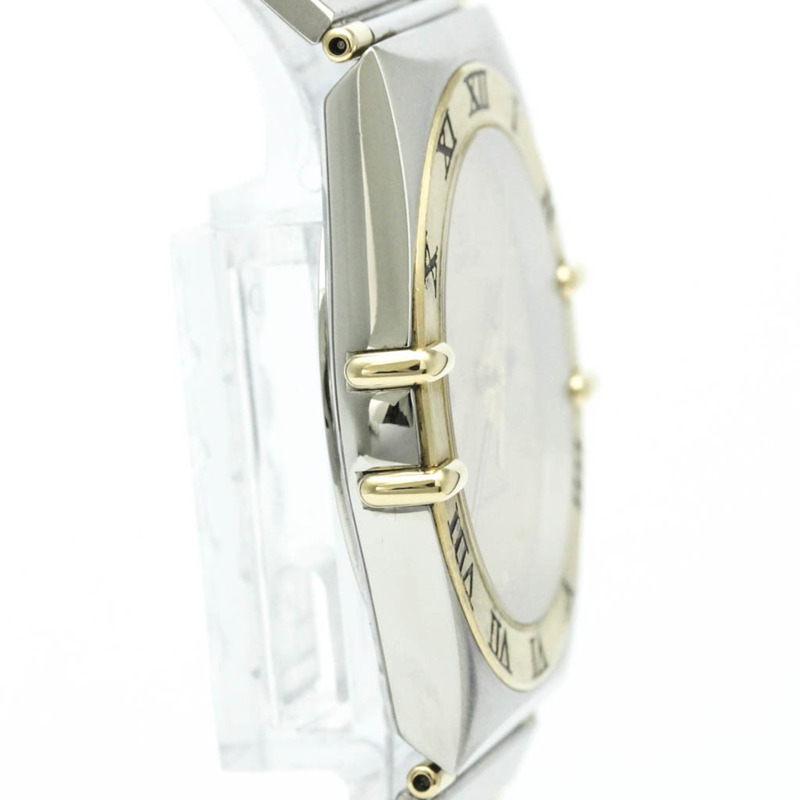 歐米茄星座系列日期顯示18K金精鋼石英男士腕錶 396.1070 拋光款-7