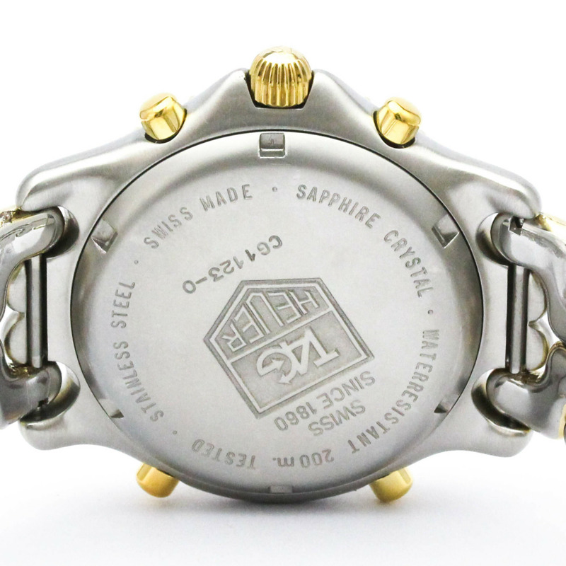 TAG HEUER Sel計時碼錶鍍金鋼男錶CG1123拋光-6