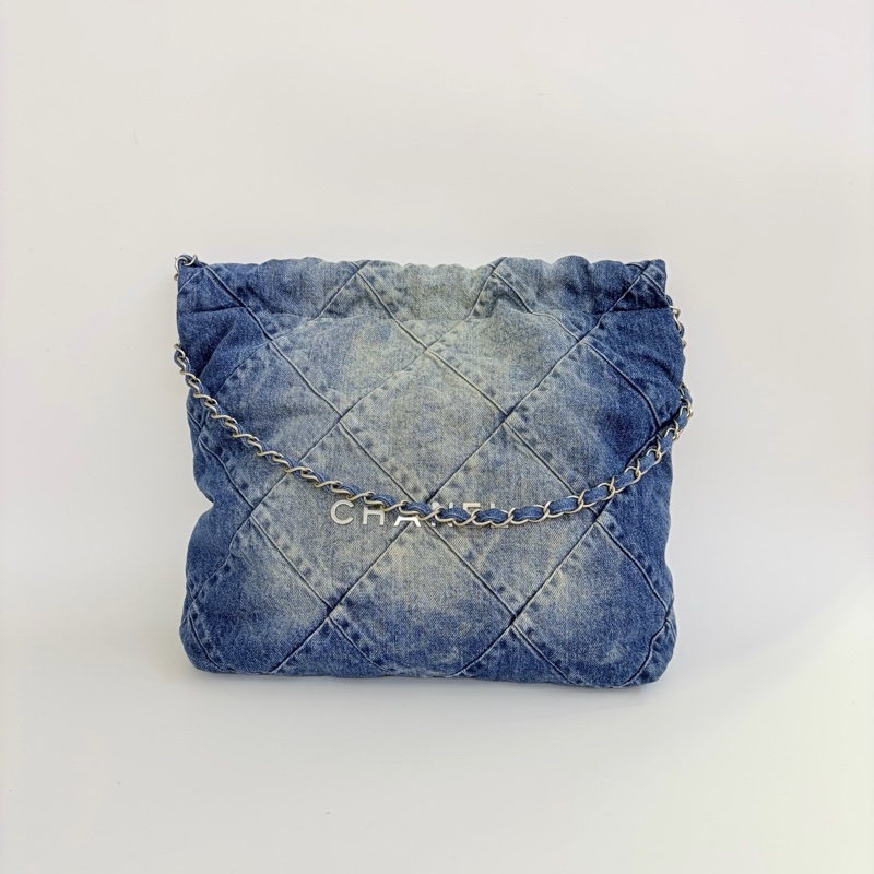 Chanel/香奈儿22bag 23P晶片款漸變牛仔小號 尺寸35×37×7高級 萬年時尚 百搭單品-3