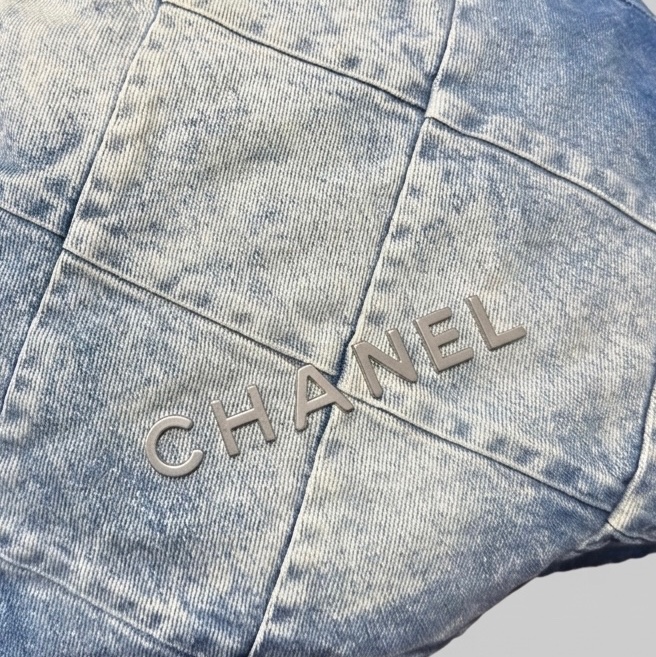 Chanel/香奈儿22bag 23P晶片款漸變牛仔小號 尺寸35×37×7高級 萬年時尚 百搭單品-5