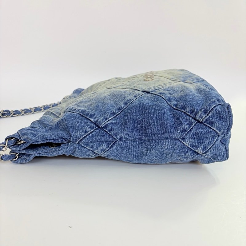 Chanel/香奈儿22bag 23P晶片款漸變牛仔小號 尺寸35×37×7高級 萬年時尚 百搭單品-6