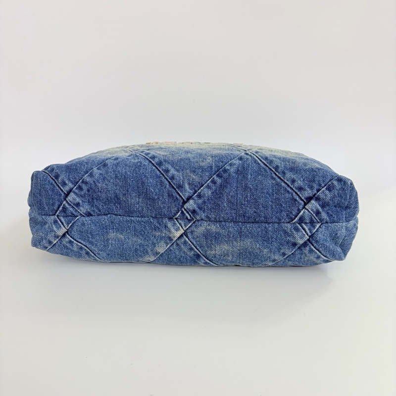Chanel/香奈儿22bag 23P晶片款漸變牛仔小號 尺寸35×37×7高級 萬年時尚 百搭單品-8
