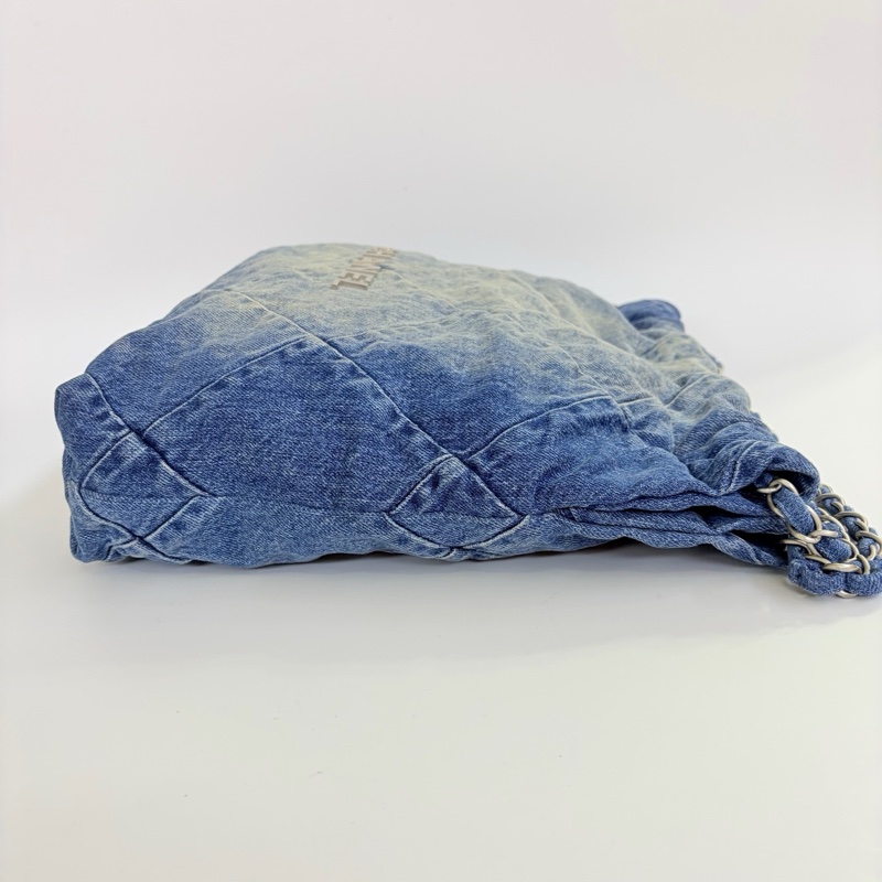 Chanel/香奈儿22bag 23P晶片款漸變牛仔小號 尺寸35×37×7高級 萬年時尚 百搭單品-10