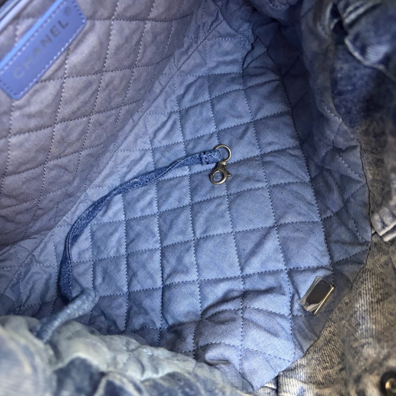 Chanel/香奈儿22bag 23P晶片款漸變牛仔小號 尺寸35×37×7高級 萬年時尚 百搭單品-11
