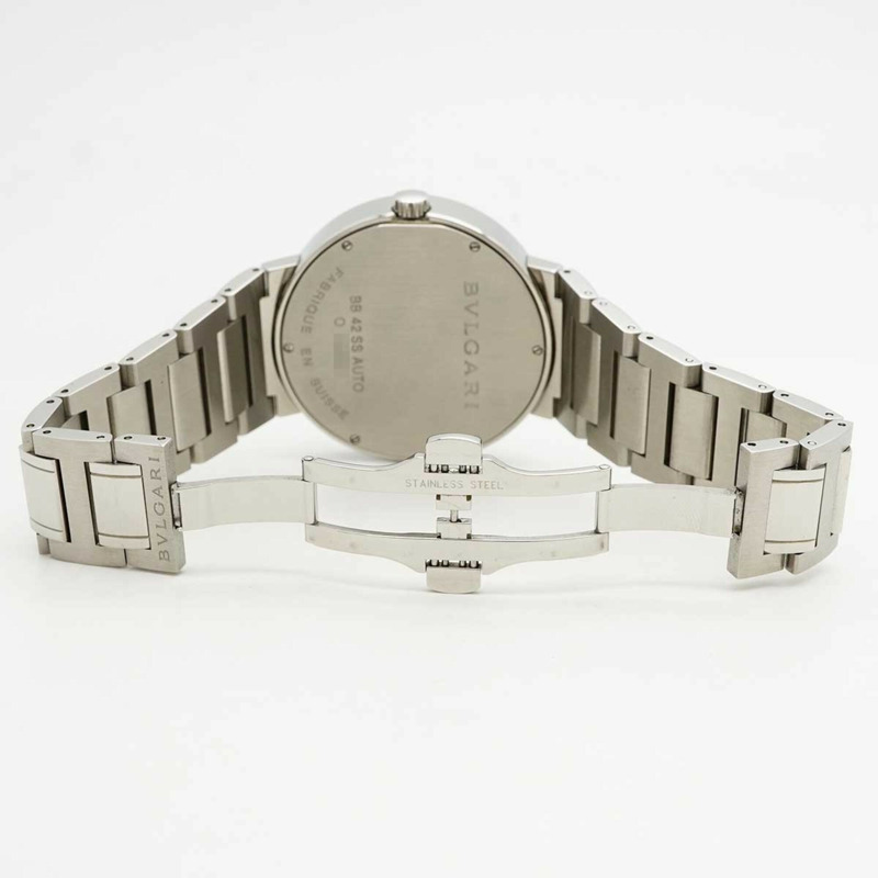 寶格麗 BB42SSAUTO 黑色錶盤男士腕錶-3