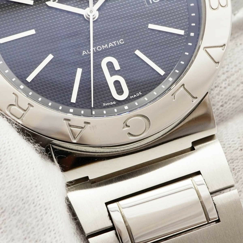 寶格麗 BB42SSAUTO 黑色錶盤男士腕錶-6