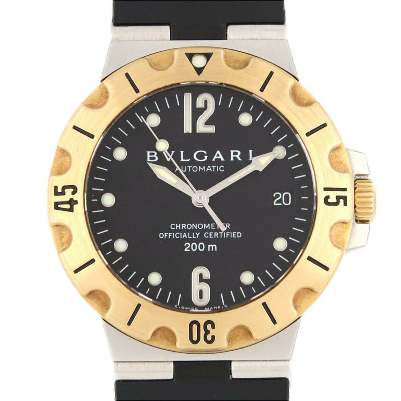 寶格麗 Diagono Scuba SD38SGVD SSxYG 自動腕錶-0