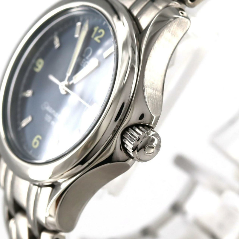 歐米茄海馬120 2571.83不鏽鋼石英錶-3