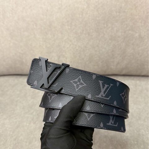 LV黑老花皮帶