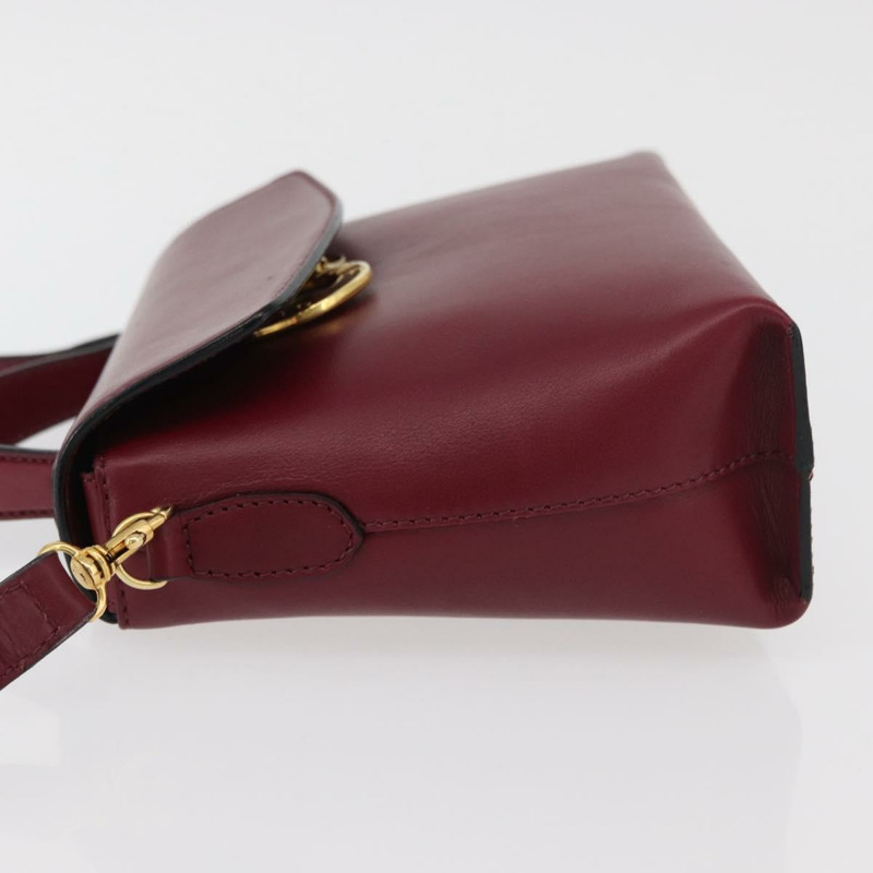 【日本直送】CELINE Circle 手提包 皮革 兩用 酒紅色 金色 正品 176822A-4