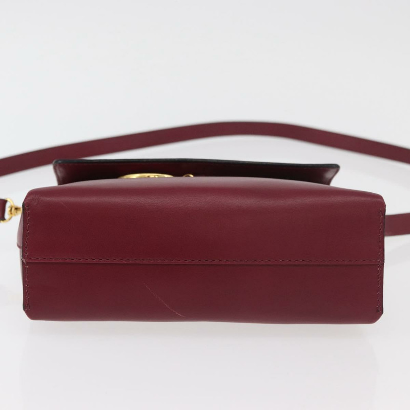 【日本直送】CELINE Circle 手提包 皮革 兩用 酒紅色 金色 正品 176822A-5