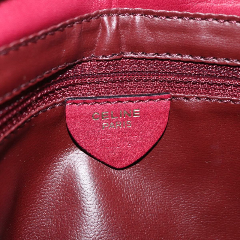 【日本直送】CELINE Circle 手提包 皮革 兩用 酒紅色 金色 正品 176822A-10