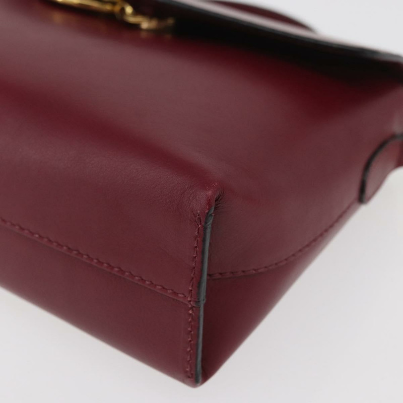 【日本直送】CELINE Circle 手提包 皮革 兩用 酒紅色 金色 正品 176822A-16