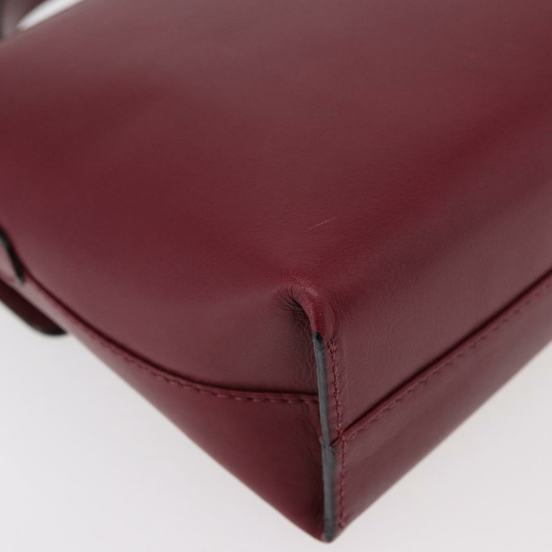 【日本直送】CELINE Circle 手提包 皮革 兩用 酒紅色 金色 正品 176822A-17