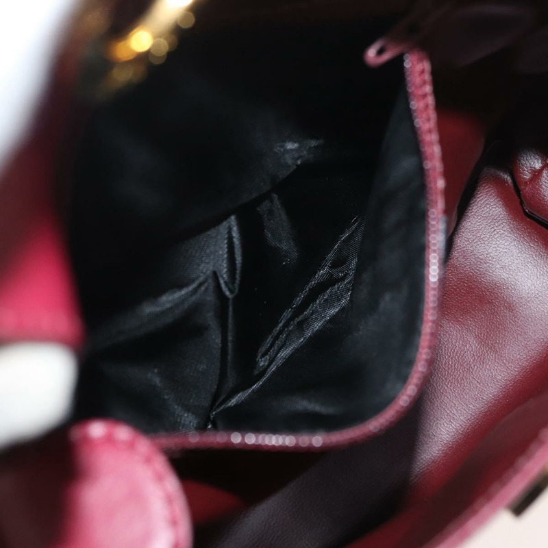 【日本直送】CELINE Circle 手提包 皮革 兩用 酒紅色 金色 正品 176822A-24