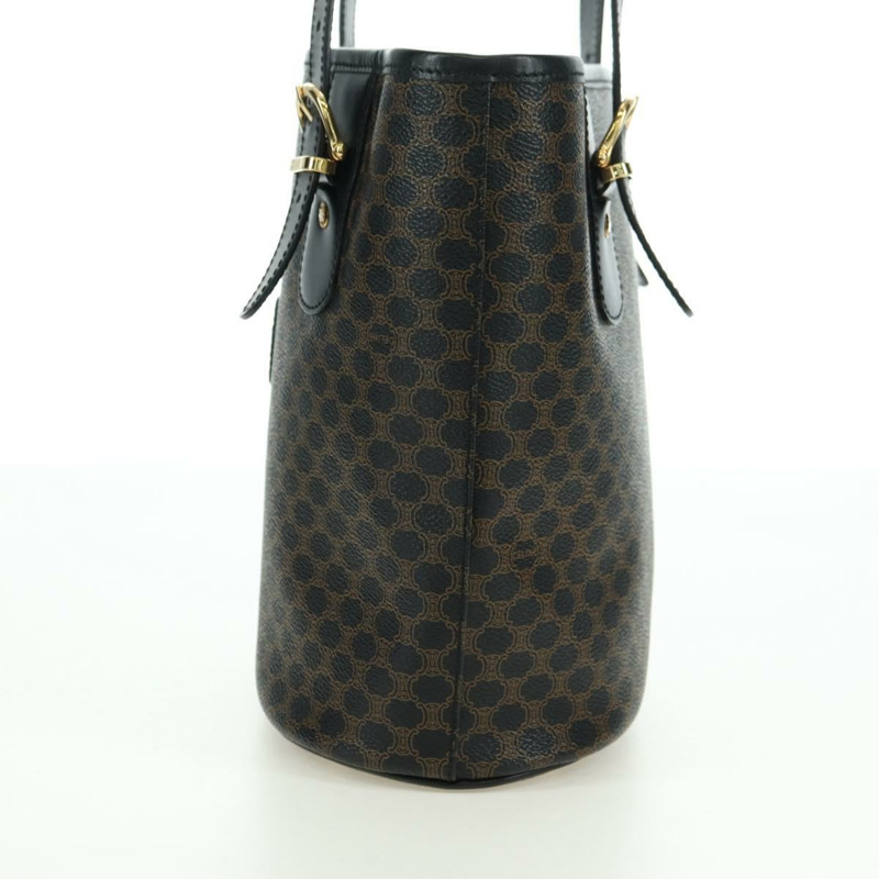 【日本直送】CELINE Macadam帆布托特包 PVC皮革 黑色金色 Auth am11378V-2