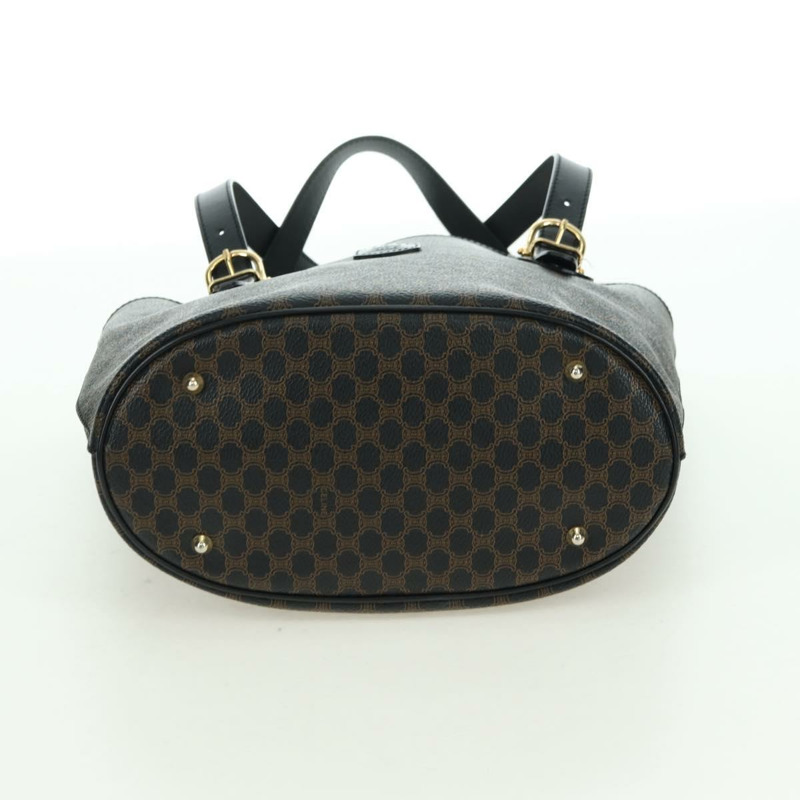 【日本直送】CELINE Macadam帆布托特包 PVC皮革 黑色金色 Auth am11378V-4