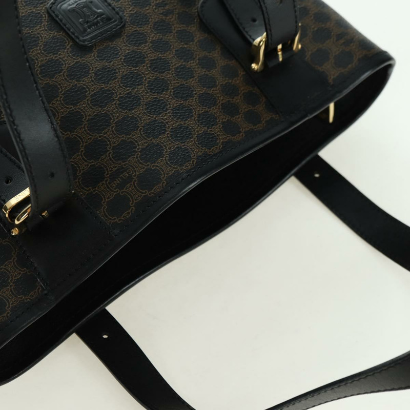 【日本直送】CELINE Macadam帆布托特包 PVC皮革 黑色金色 Auth am11378V-5
