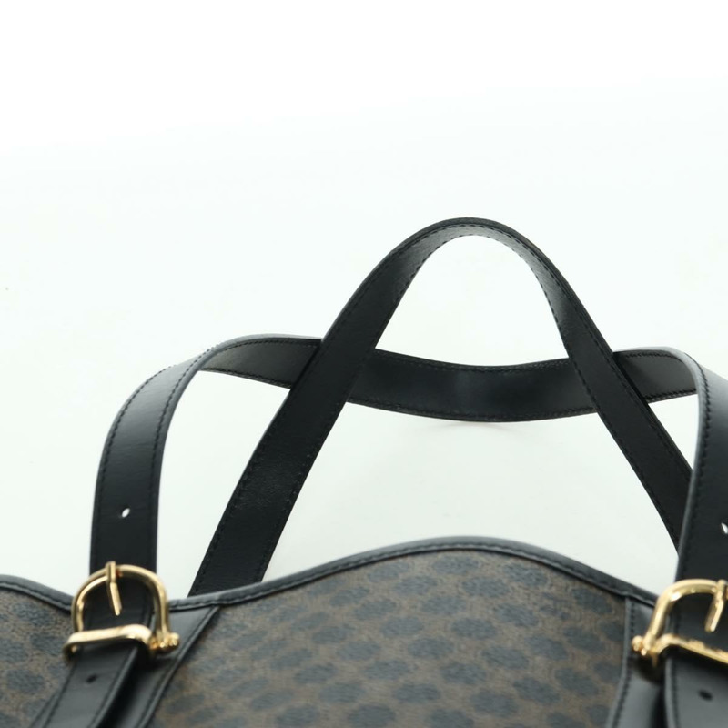 【日本直送】CELINE Macadam帆布托特包 PVC皮革 黑色金色 Auth am11378V-7