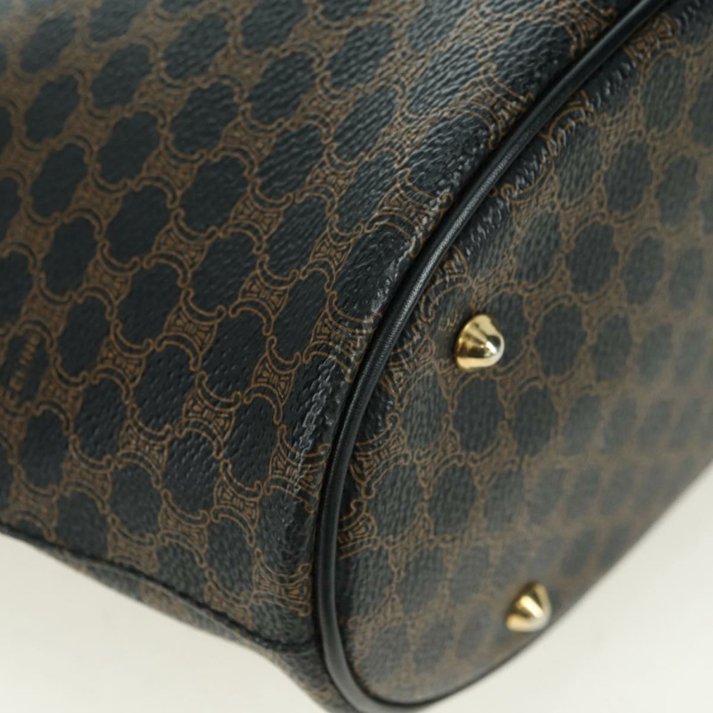 【日本直送】CELINE Macadam帆布托特包 PVC皮革 黑色金色 Auth am11378V-8