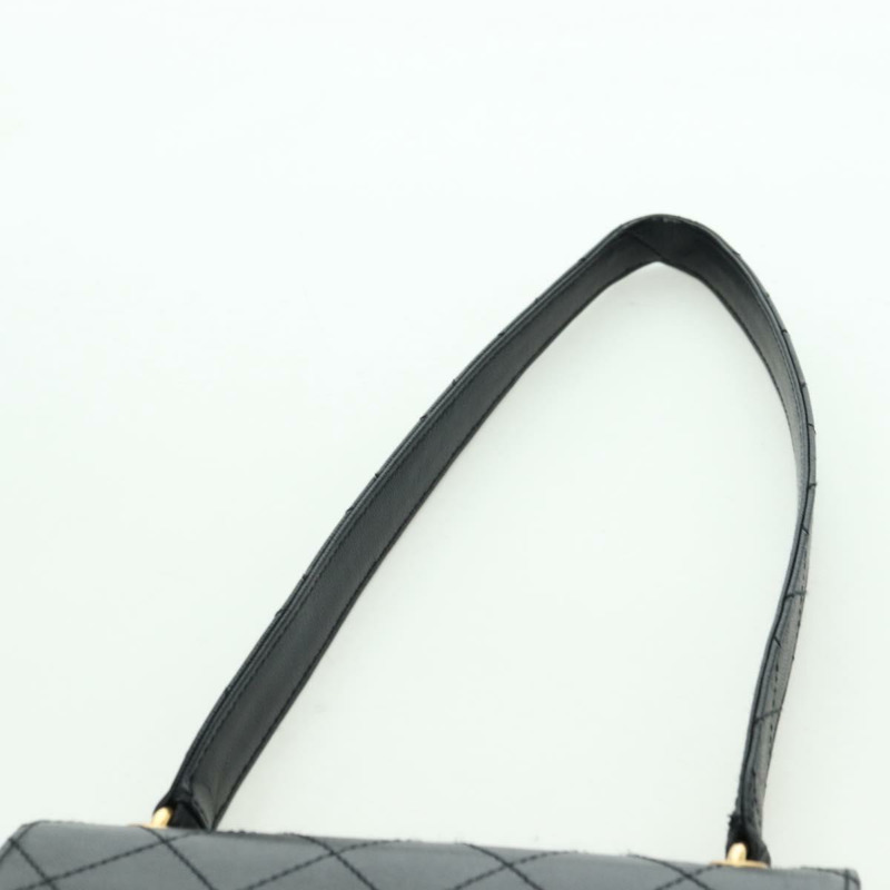 【日本直送】香奈兒 (CHANEL) Matelasse 單肩包，魚子醬紋皮革，黑色，金色雙C標誌，正品編號 175887SAV-7