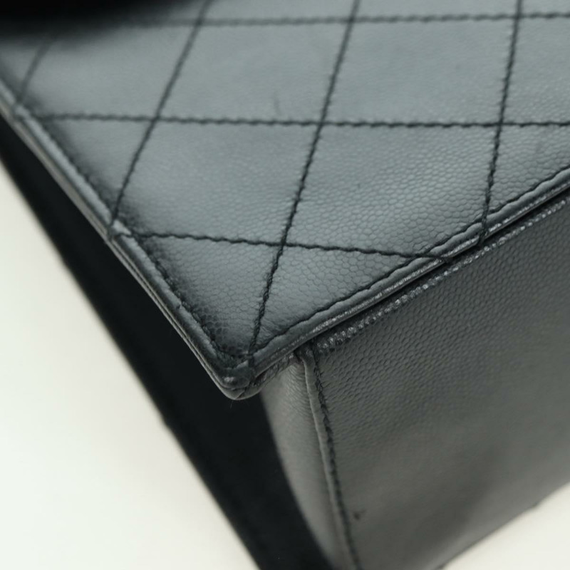 【日本直送】香奈兒 (CHANEL) Matelasse 單肩包，魚子醬紋皮革，黑色，金色雙C標誌，正品編號 175887SAV-8